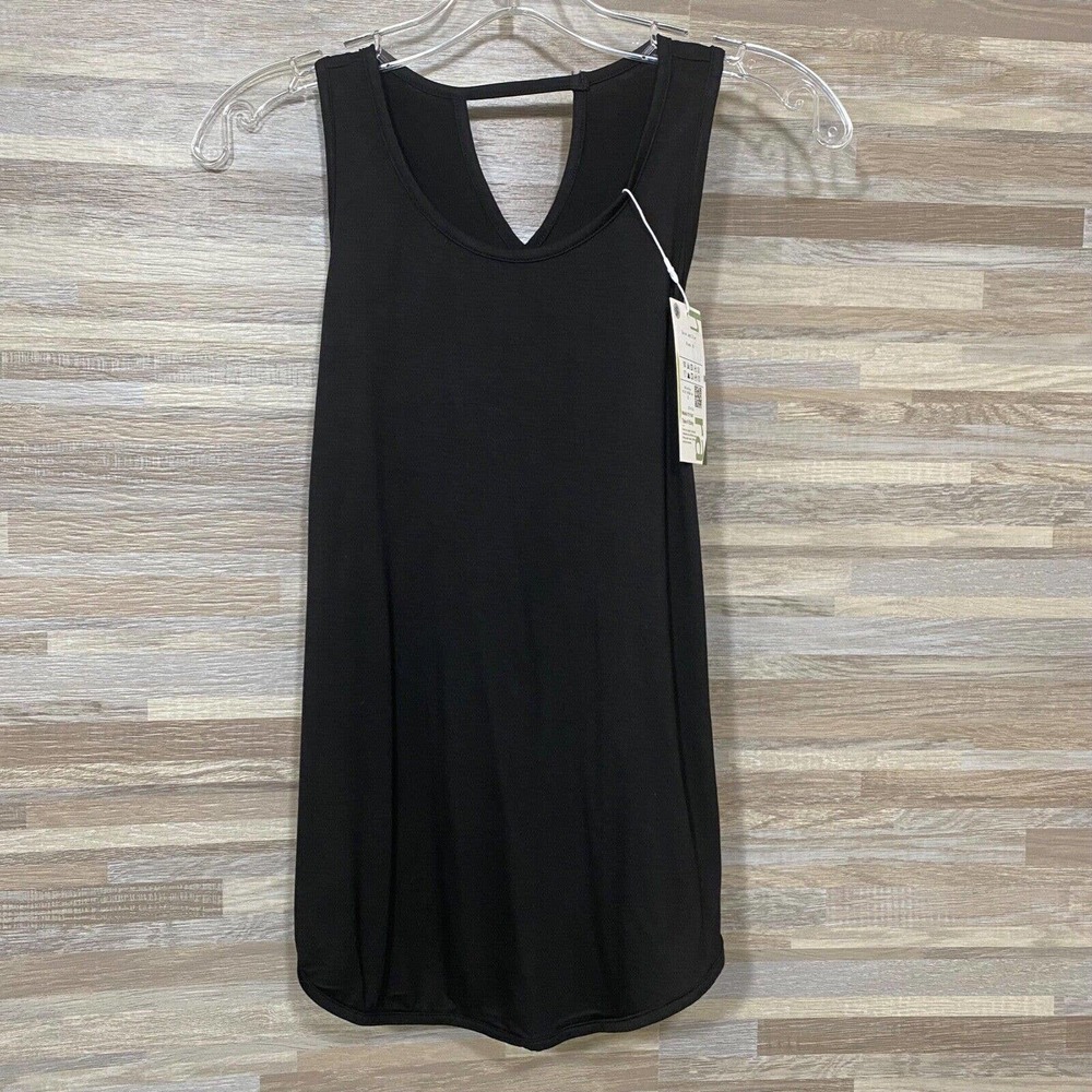 Halara Women's Black X-Large Cut Out Asymmetric Hem Casual Tank Top NEW